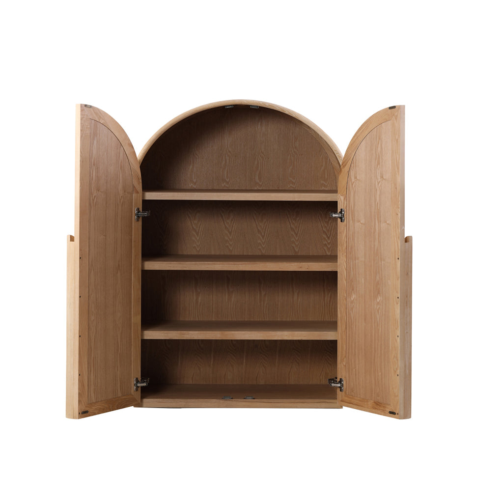 Ash Genova Curve Cabinet - Natural