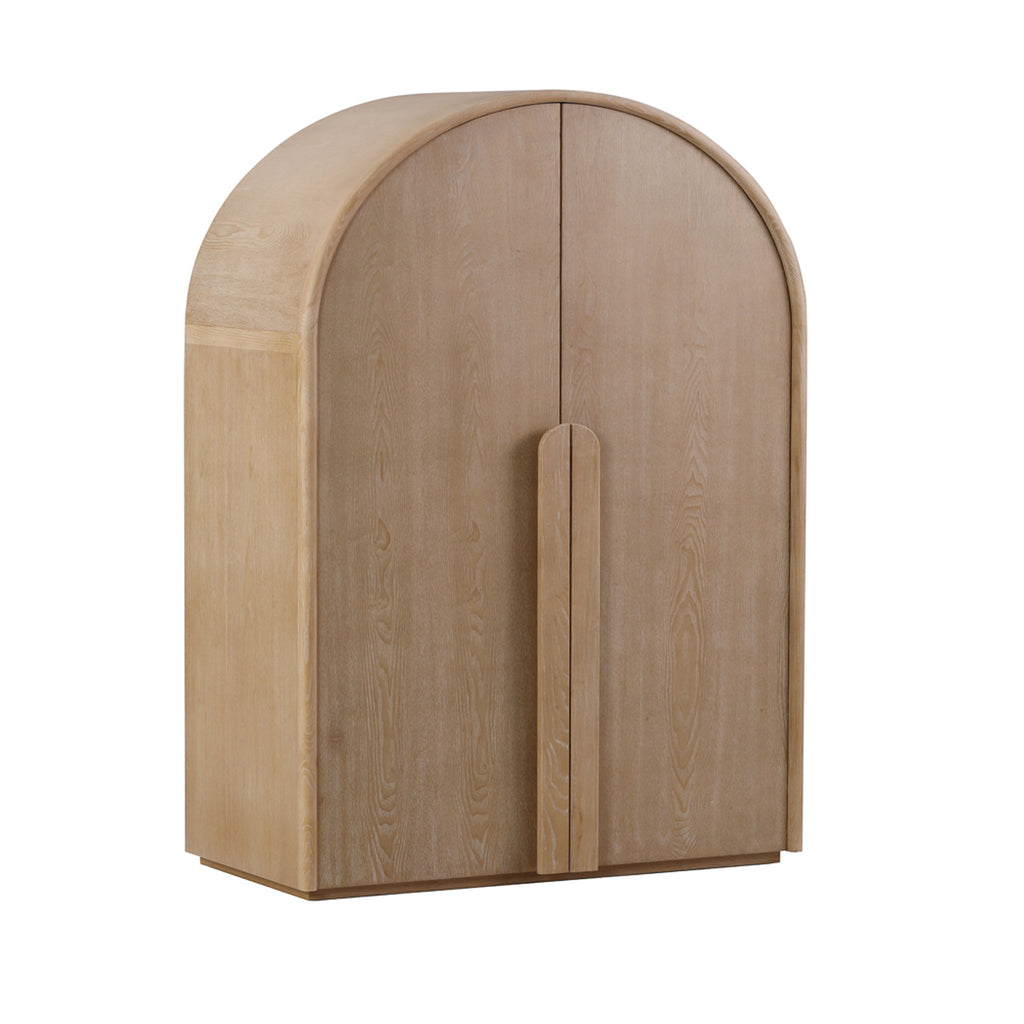 Ash Genova Curve Cabinet - Natural