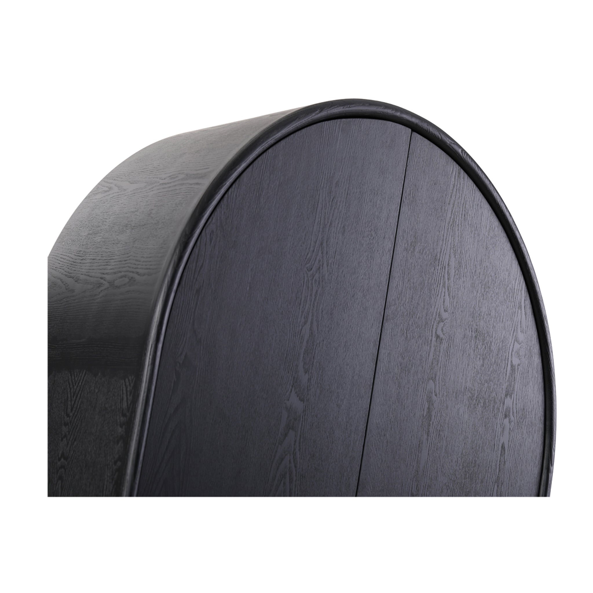 150cm (H) Ash Genova Curve Cabinet - Full Black