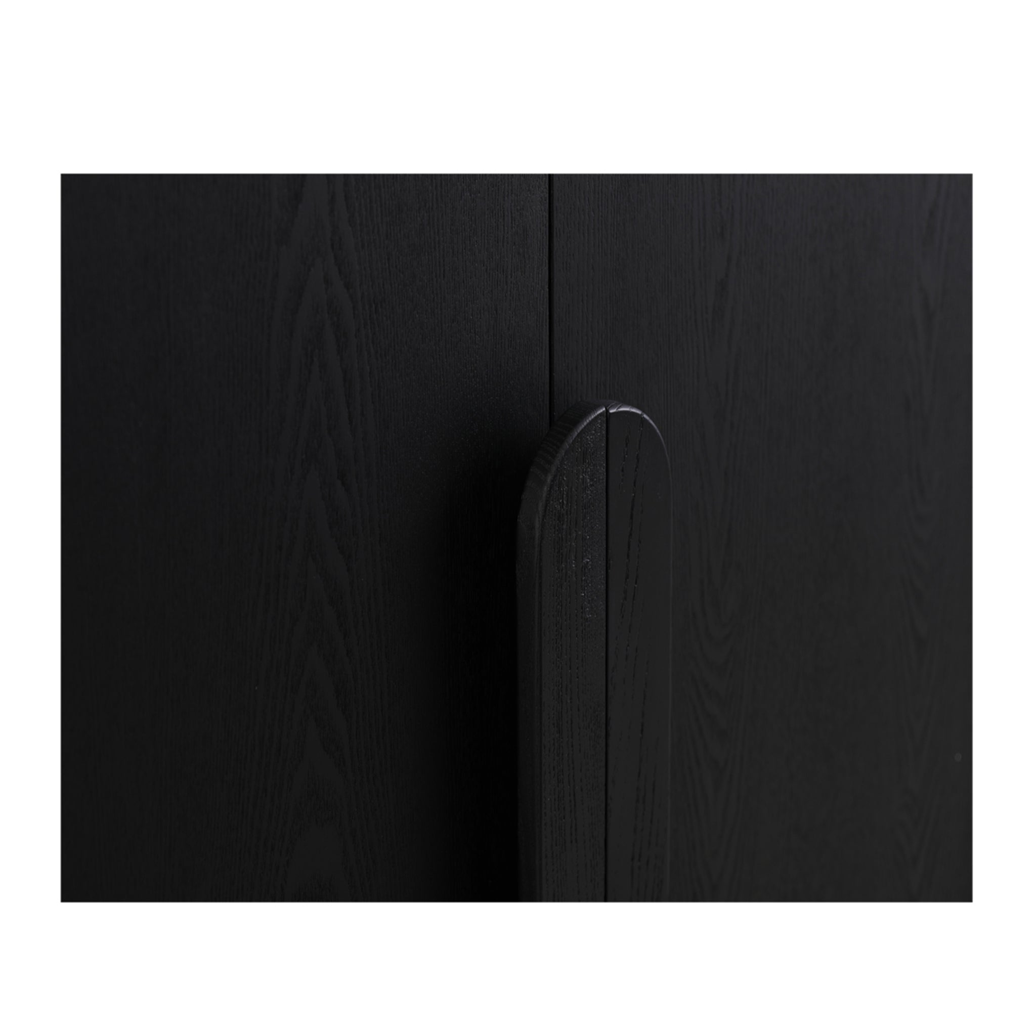 150cm (H) Ash Genova Curve Cabinet - Full Black
