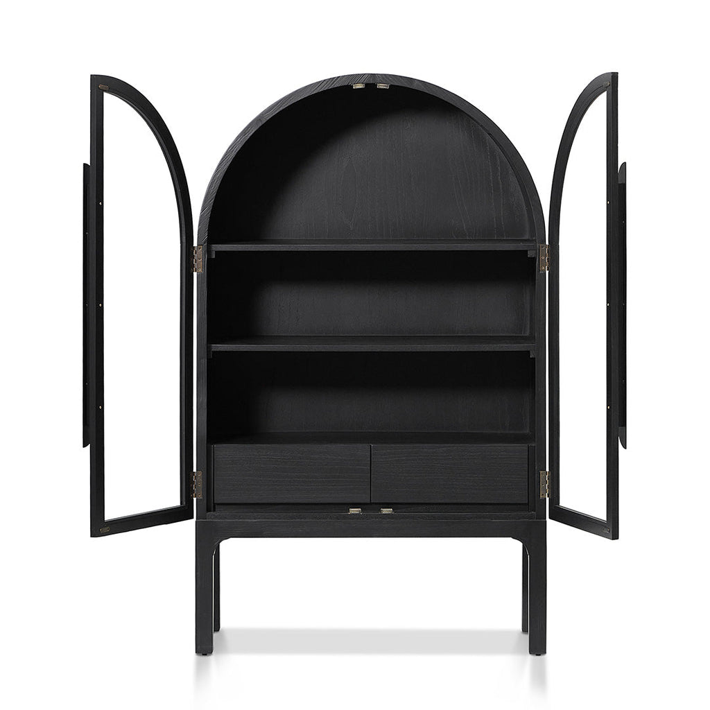 Genova Glass Cabinet - Full Black