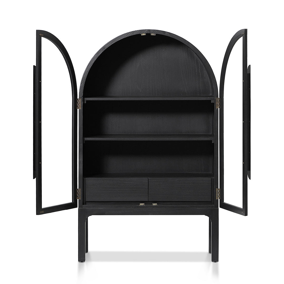 Genova Glass Cabinet - Full Black