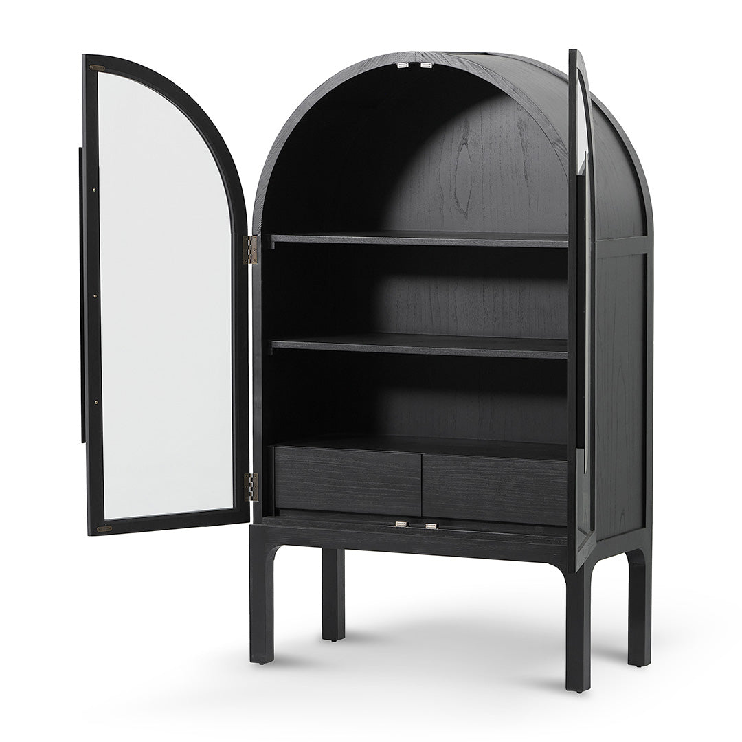 Genova Glass Cabinet - Full Black