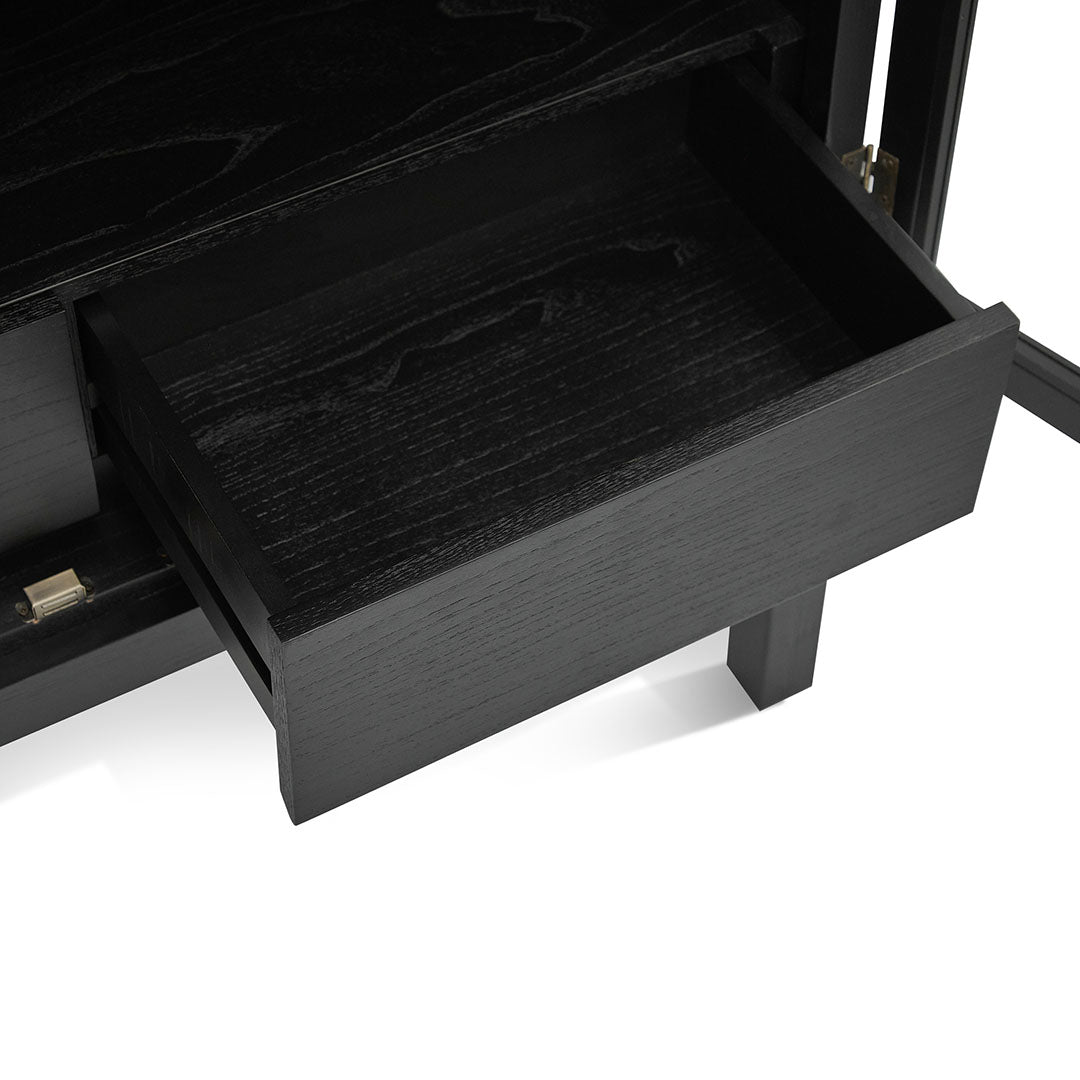 Genova Glass Cabinet - Full Black