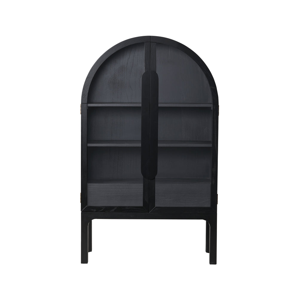 Genova Glass Cabinet - Full Black