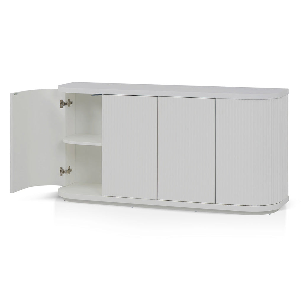 1.6m Veneer Top Modena Buffet Unit - Full White