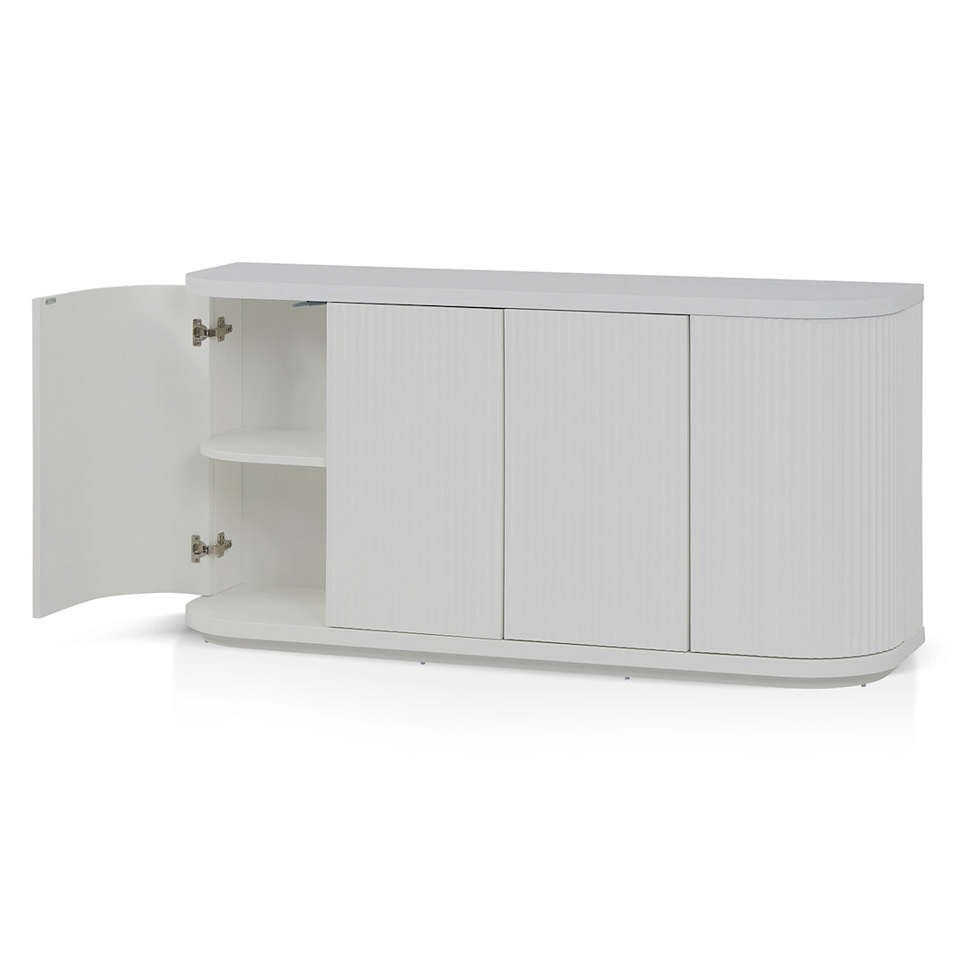 1.6m Veneer Top Modena Buffet Unit - Full White