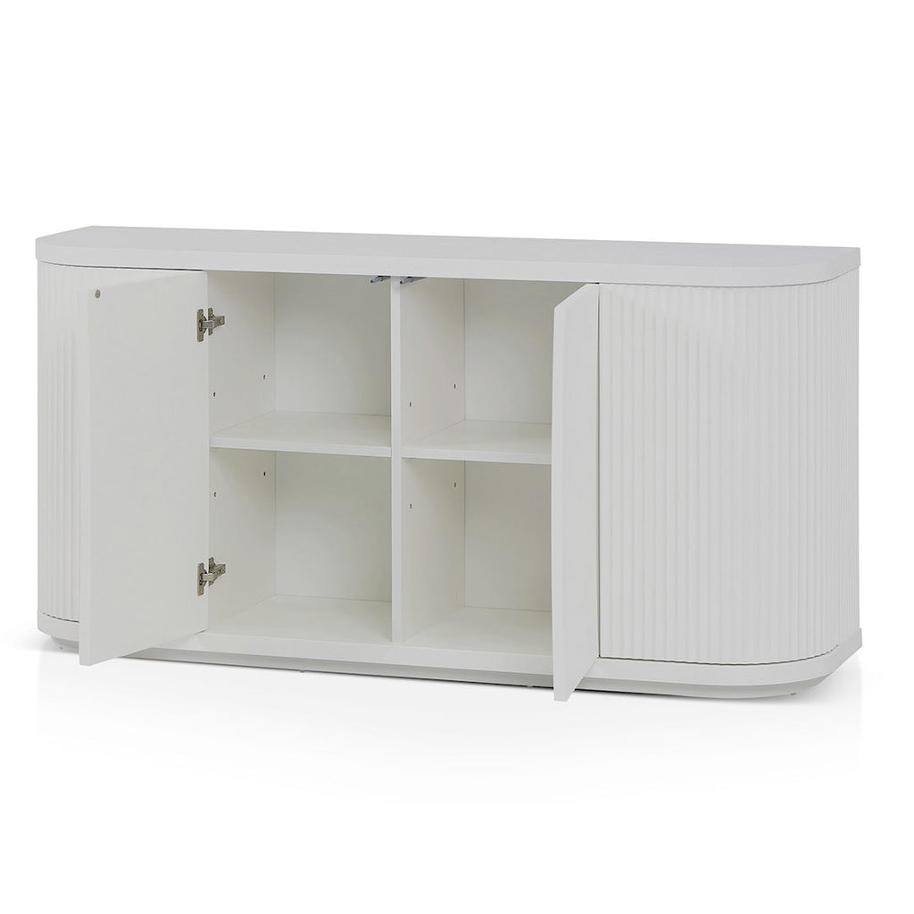 1.6m Veneer Top Modena Buffet Unit - Full White