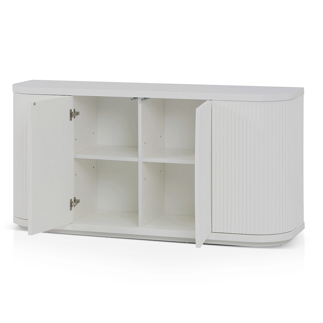 1.6m Veneer Top Modena Buffet Unit - Full White