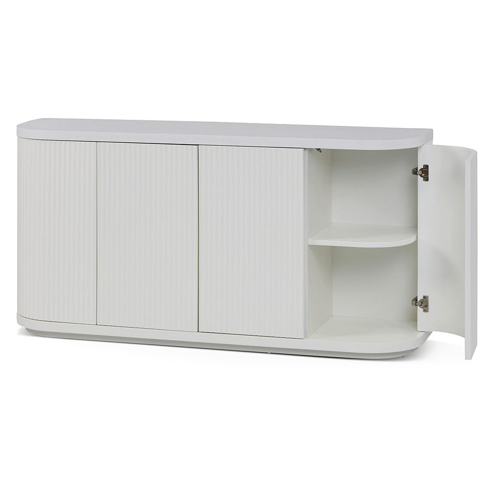 1.6m Veneer Top Modena Buffet Unit - Full White