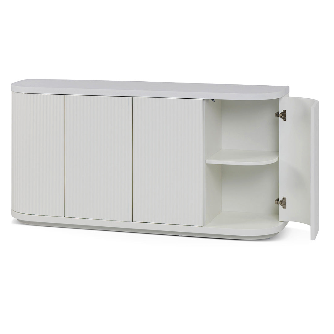 1.6m Veneer Top Modena Buffet Unit - Full White