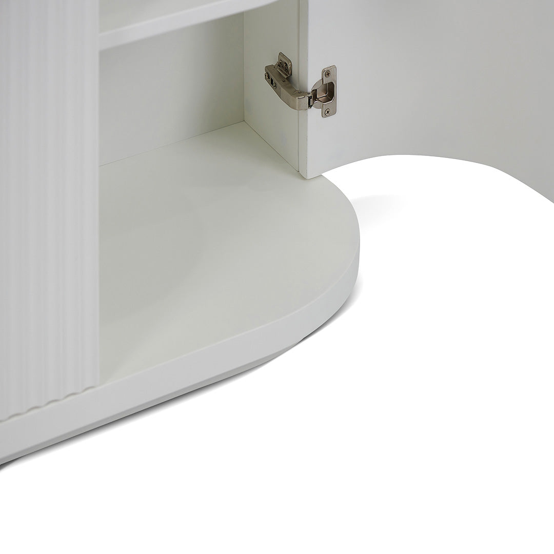 1.6m Veneer Top Modena Buffet Unit - Full White