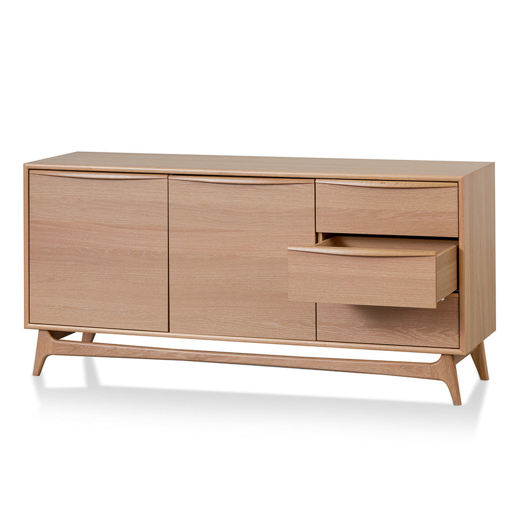 Wide Sideboard Unit with Drawers - Natural Oak