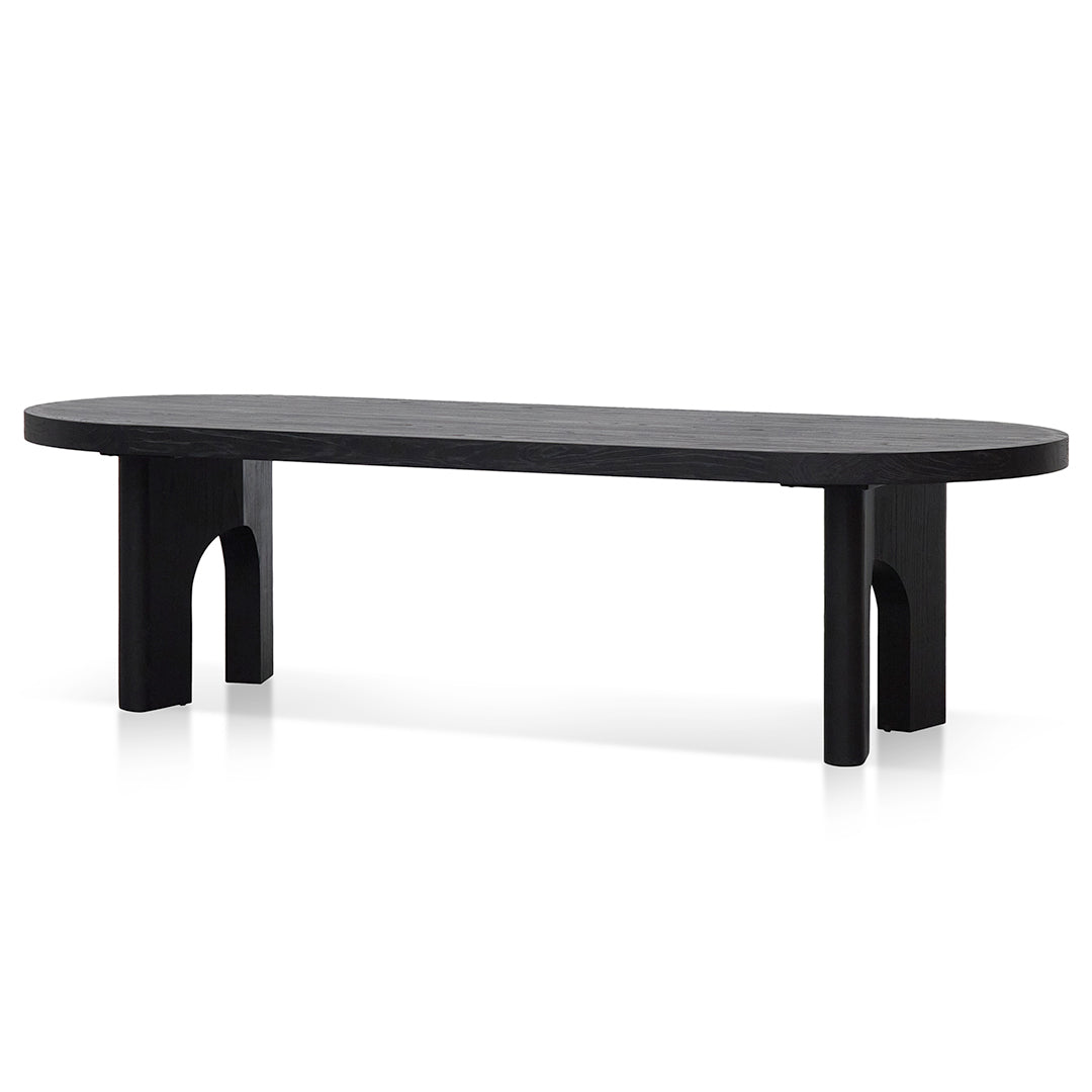 2.8m oval Siena Dining Table - Black