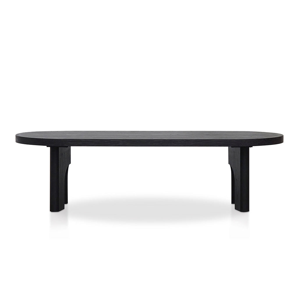 2.8m oval Siena Dining Table - Black