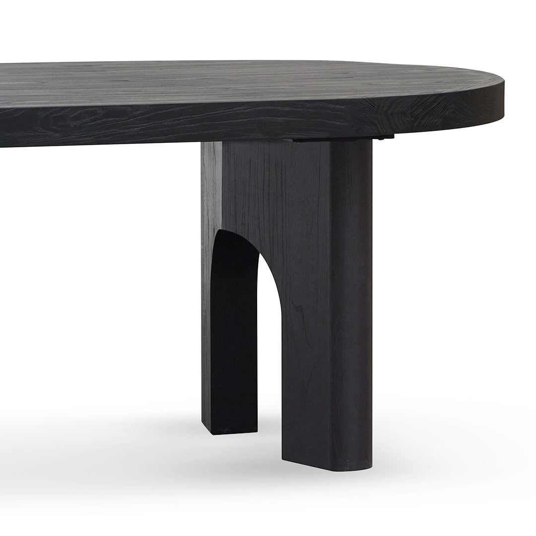 2.8m oval Siena Dining Table - Black
