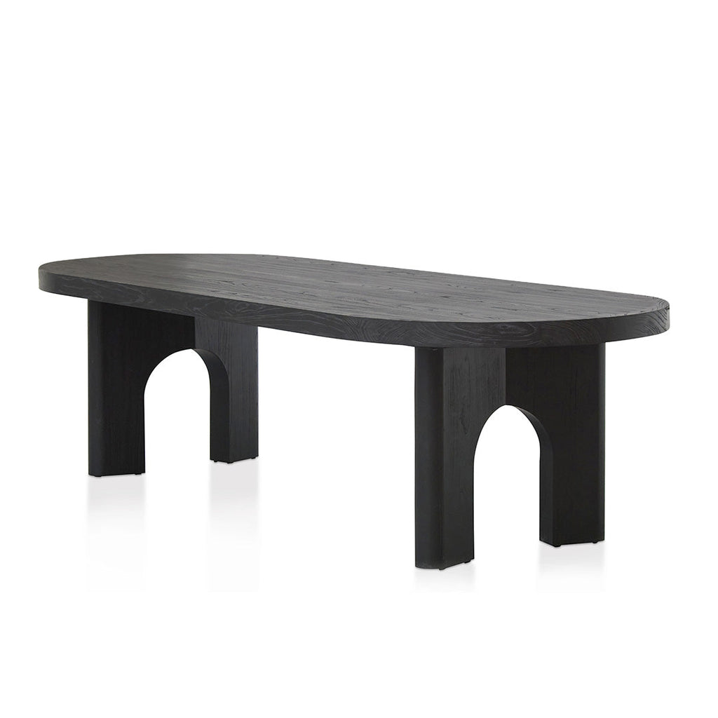2.8m oval Siena Dining Table - Black