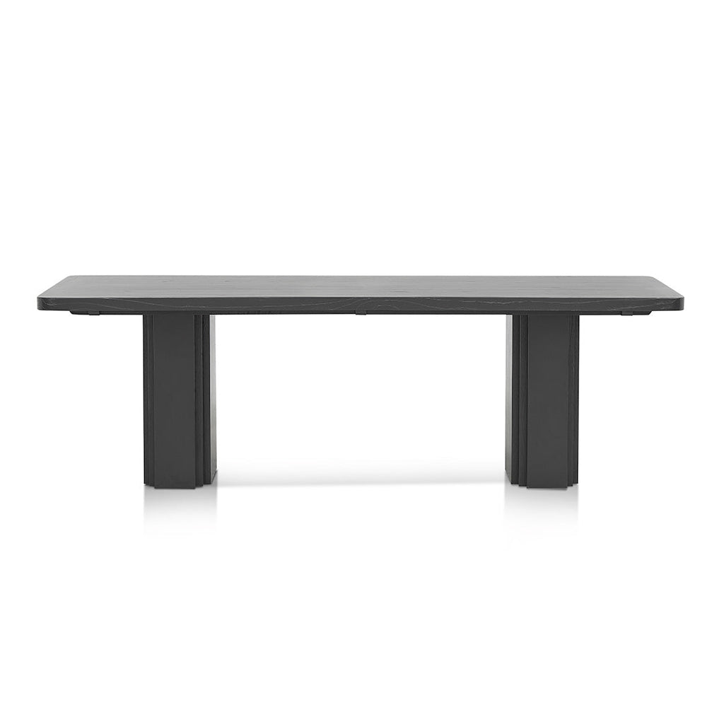 2.4m Elm Siena Dining Table - Full Black