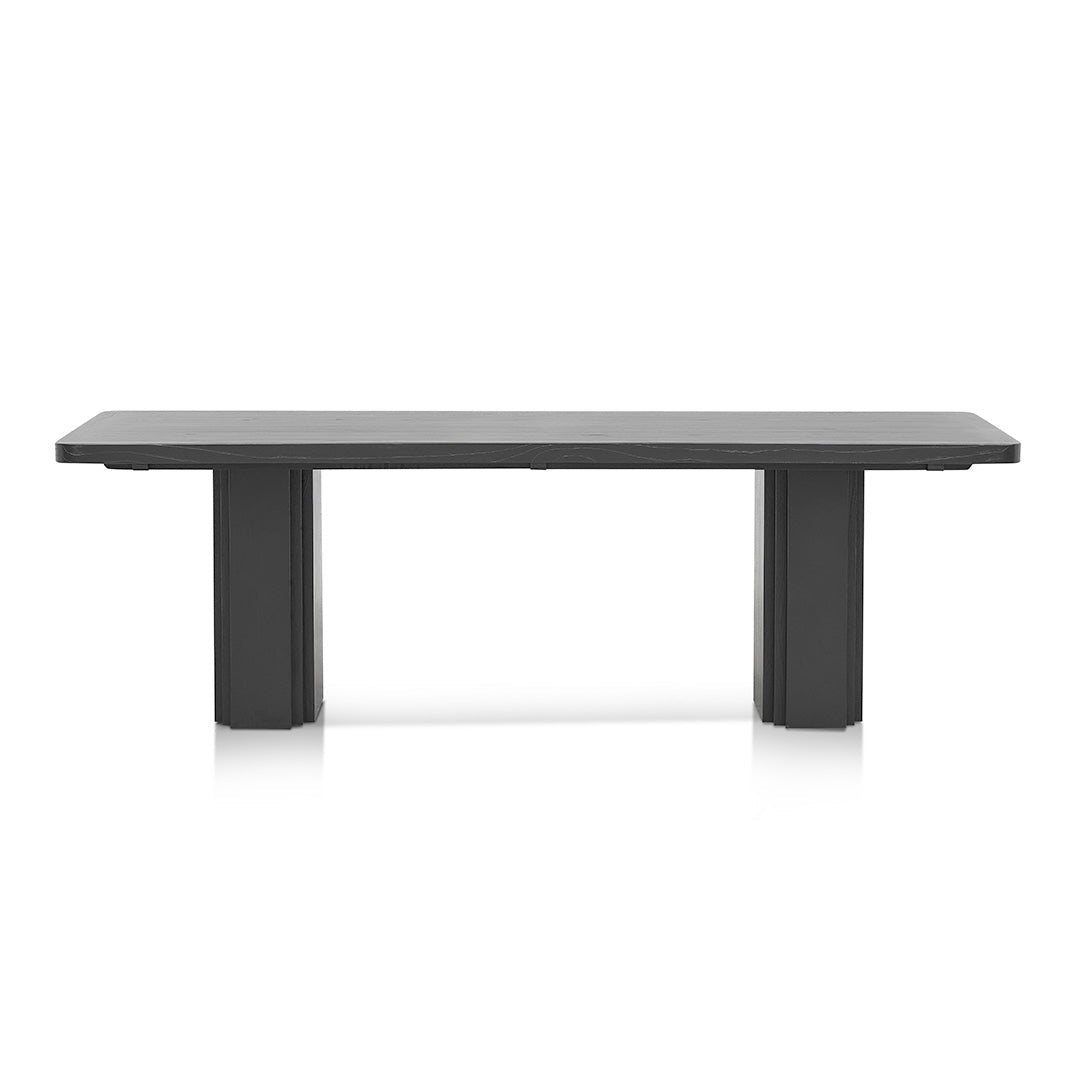 2.4m Elm Siena Dining Table - Full Black