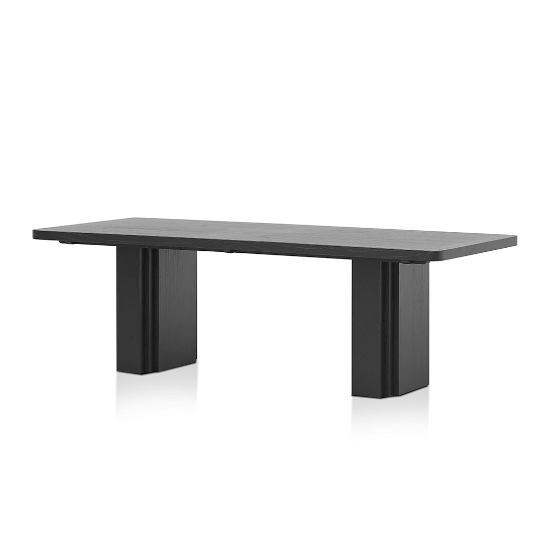 2.4m Elm Siena Dining Table - Full Black