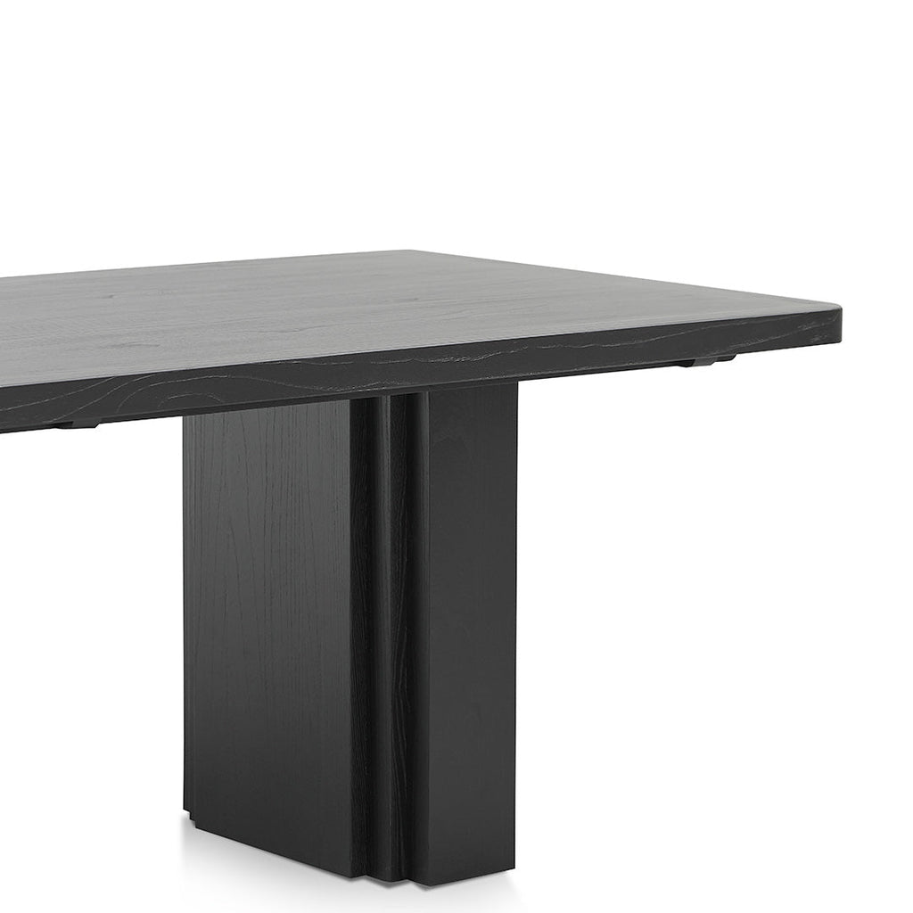 2.4m Elm Siena Dining Table - Full Black