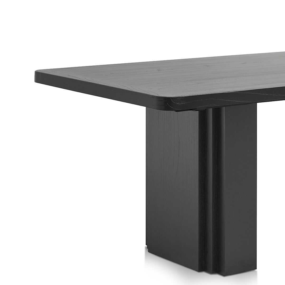 2.4m Elm Siena Dining Table - Full Black