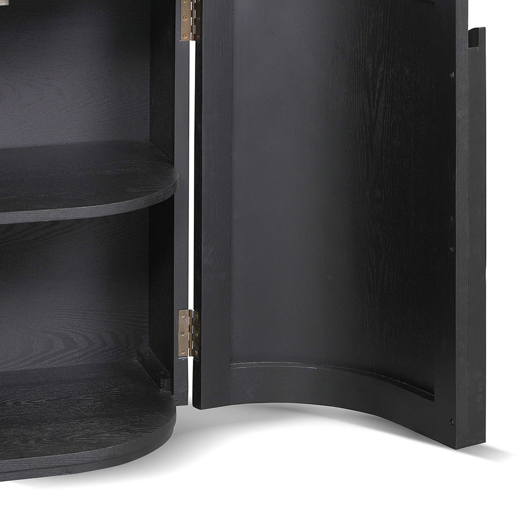 1.6m Sideboard - Full Black