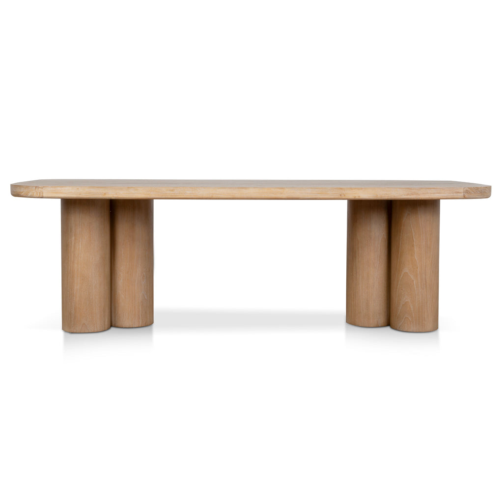 2.4m Elm Siena Dining Table - Light Natural