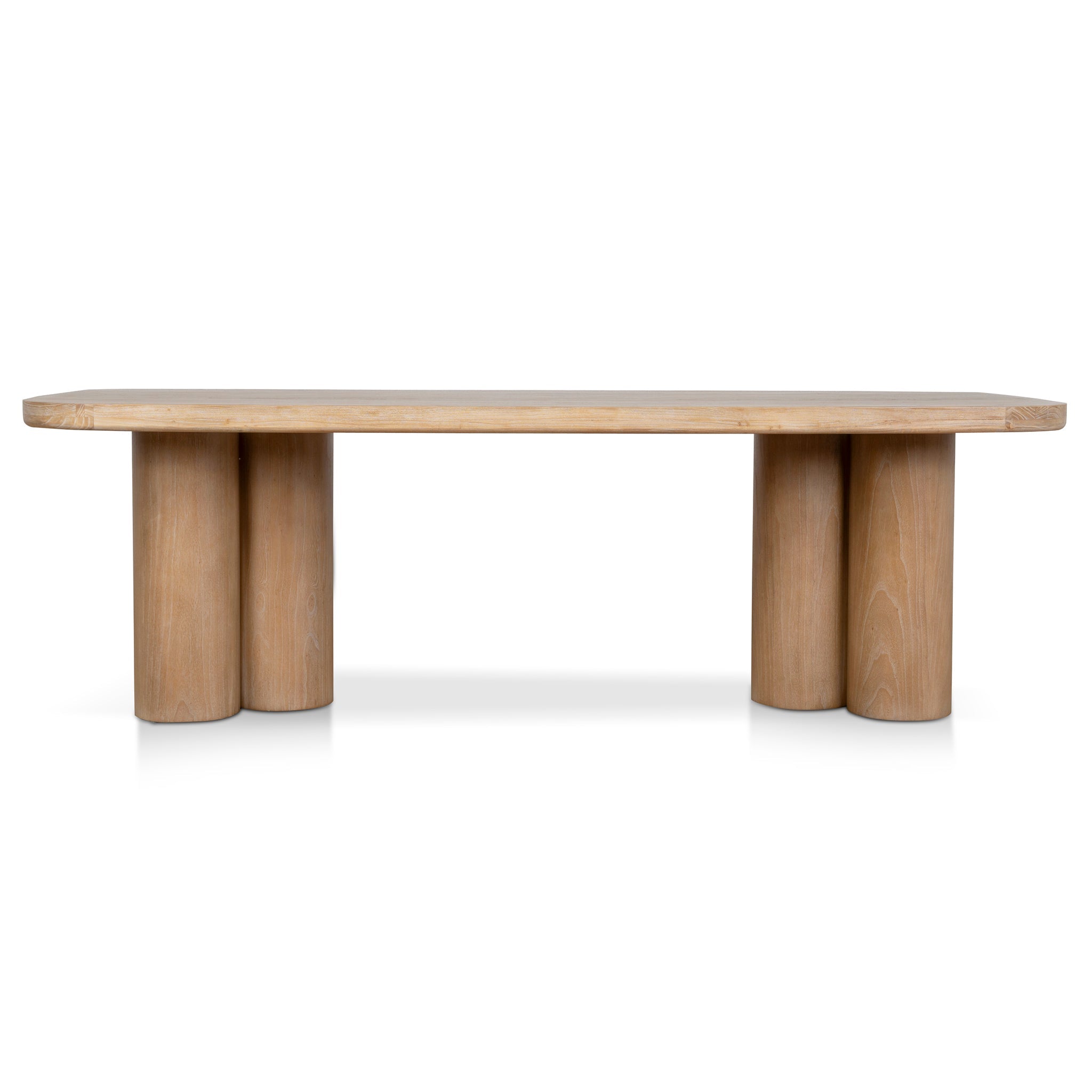 2.4m Elm Siena Dining Table - Light Natural