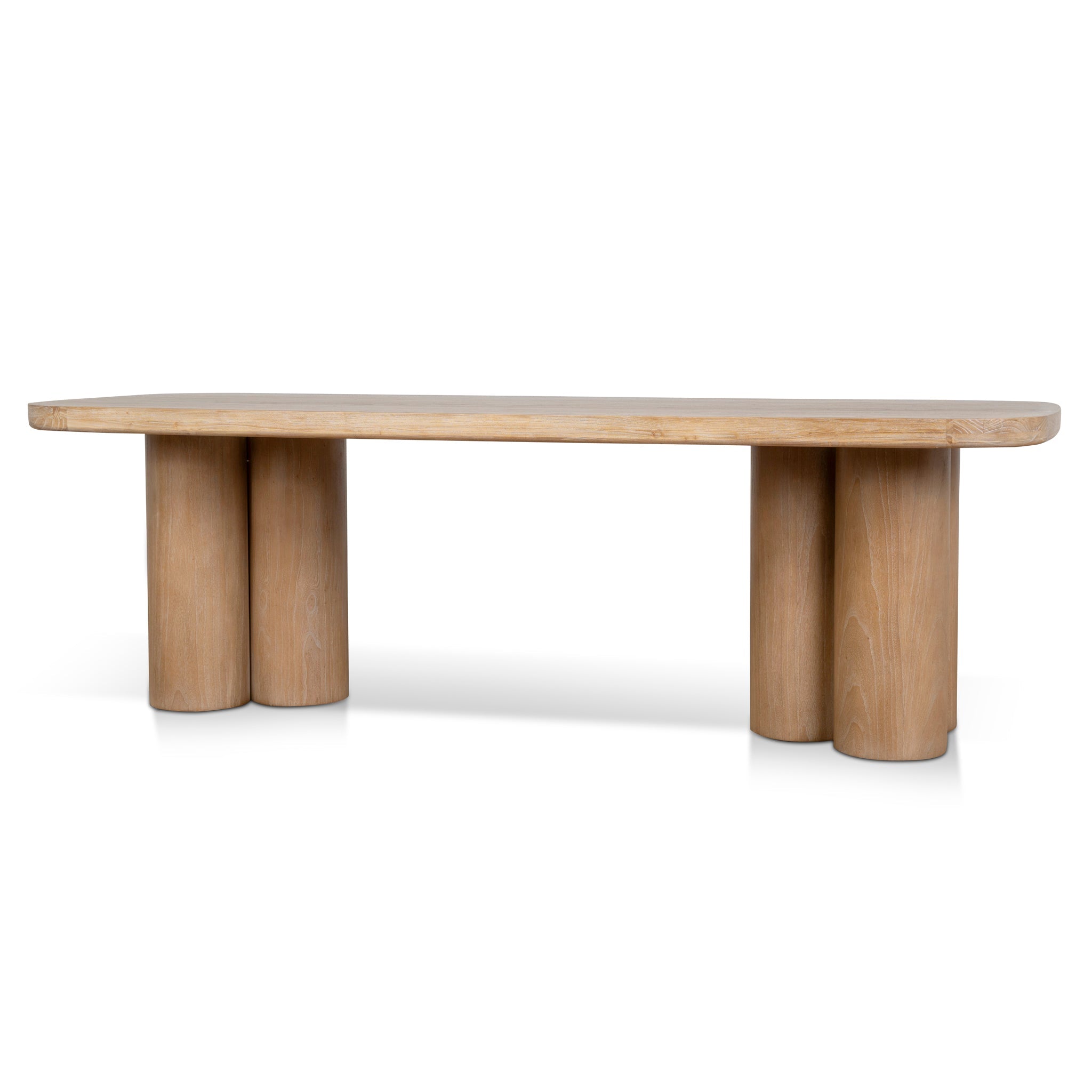2.4m Elm Siena Dining Table - Light Natural