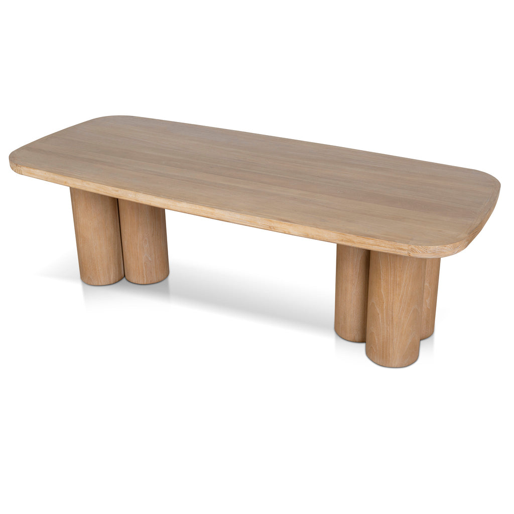 2.4m Elm Siena Dining Table - Light Natural