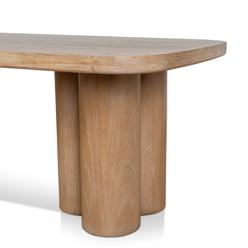 2.4m Elm Siena Dining Table - Light Natural