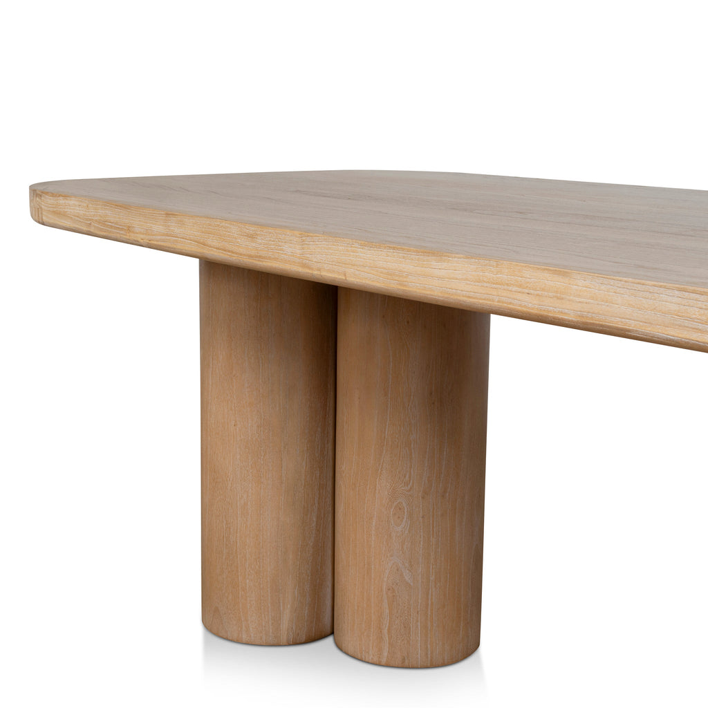 2.4m Elm Siena Dining Table - Light Natural
