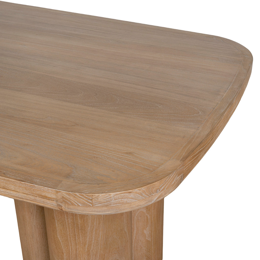 2.4m Elm Siena Dining Table - Light Natural