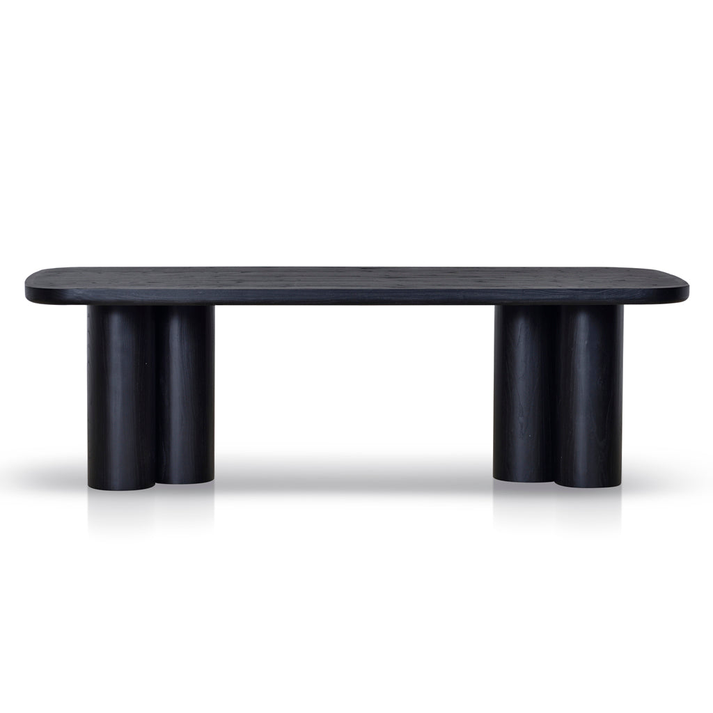 2.4m Elm Siena Dining Table - Full Black