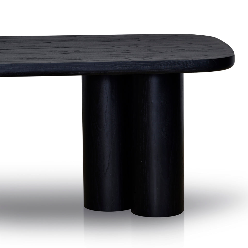 2.4m Elm Siena Dining Table - Full Black