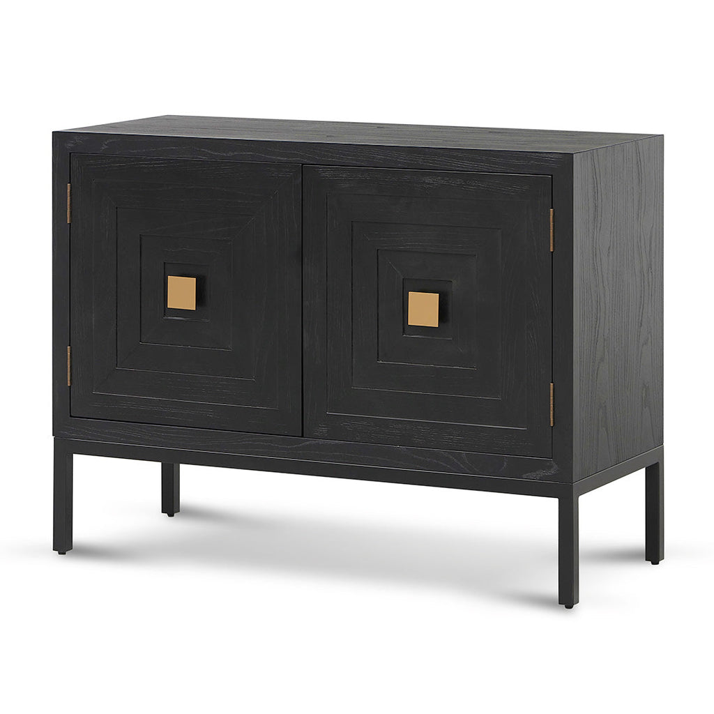 1.08m Elm Sideboard Unit - Full Black