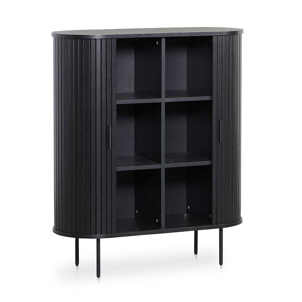 1.18 (H) Wooden Storage Cabinet - Full Black