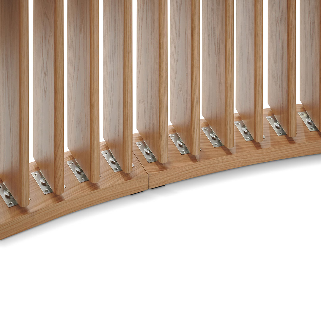3m Curved Wall Stand - Natural Oak