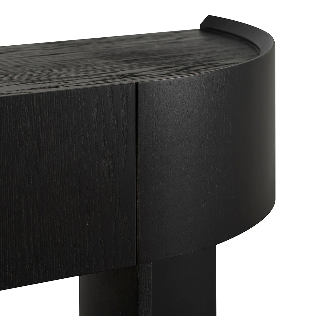 1.5m Ferrara Console Table - Textured Espresso Black