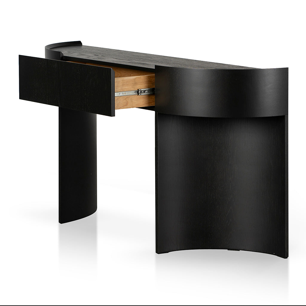 1.5m Ferrara Console Table - Textured Espresso Black
