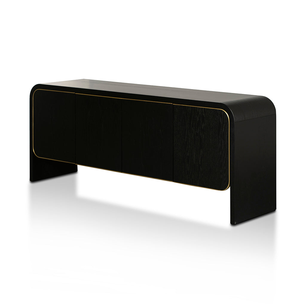 2m Modena Buffet Unit - Textured Espresso Black
