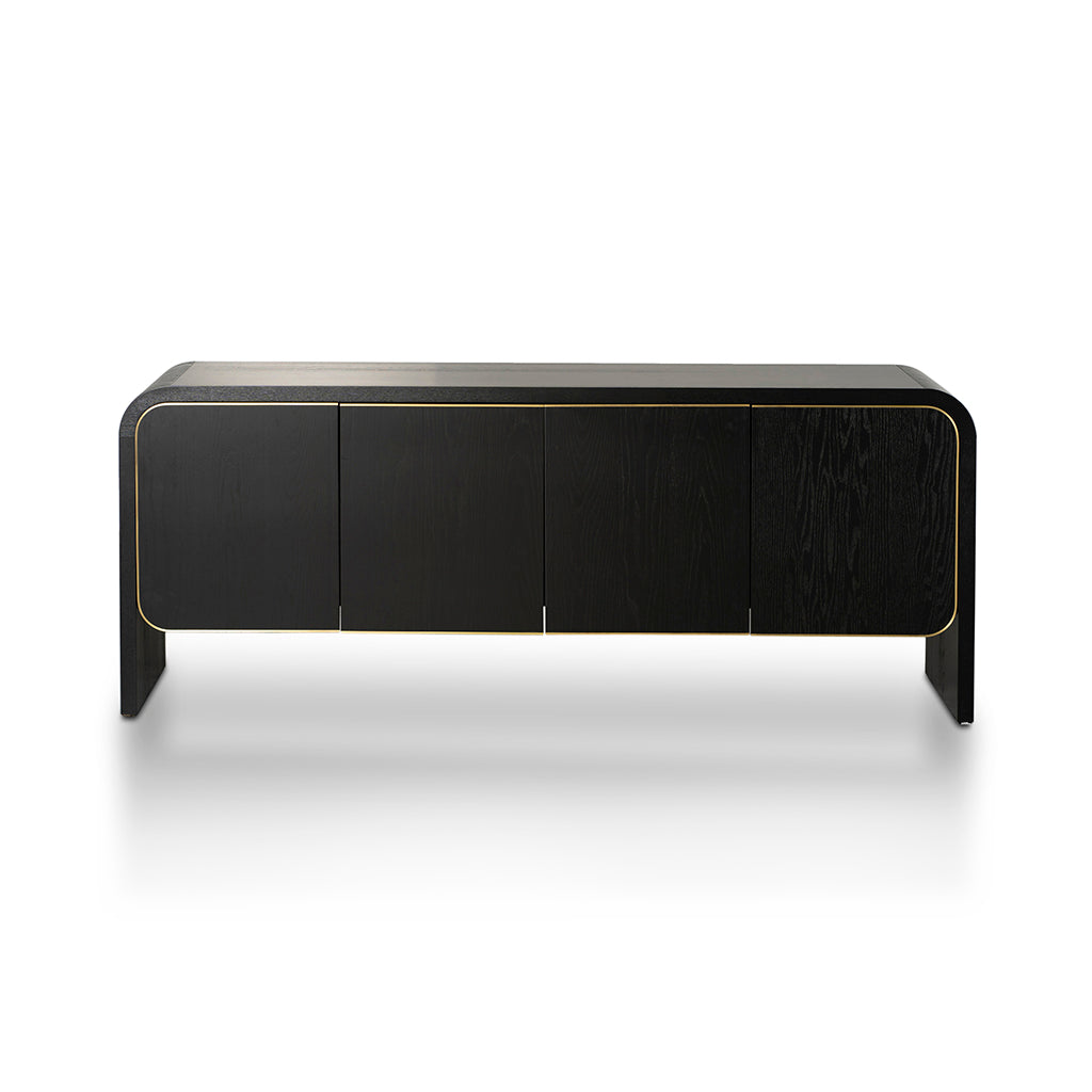 2m Modena Buffet Unit - Textured Espresso Black
