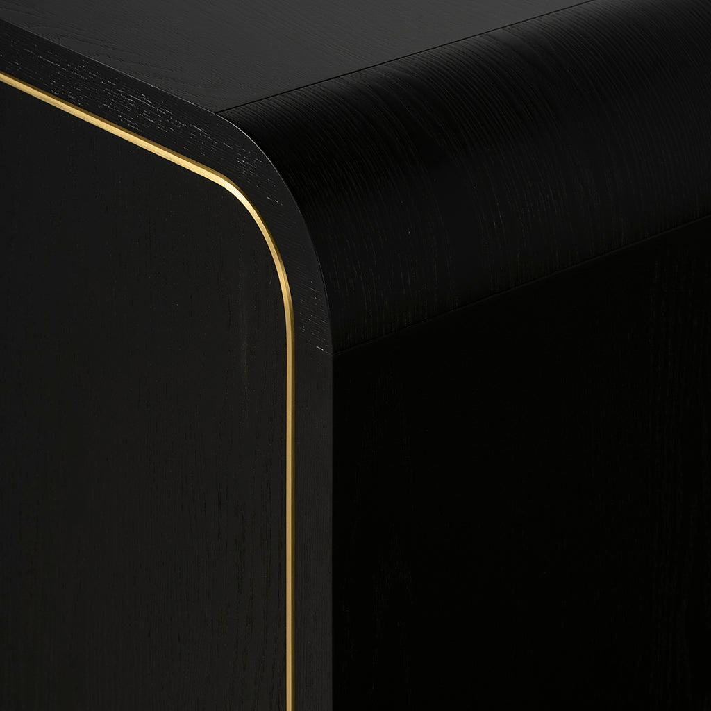 2m Modena Buffet Unit - Textured Espresso Black