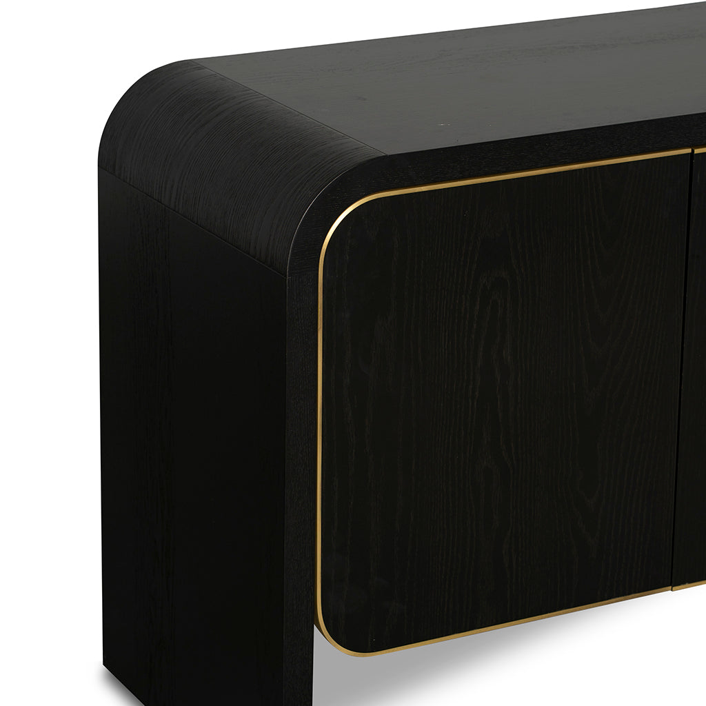 2m Modena Buffet Unit - Textured Espresso Black
