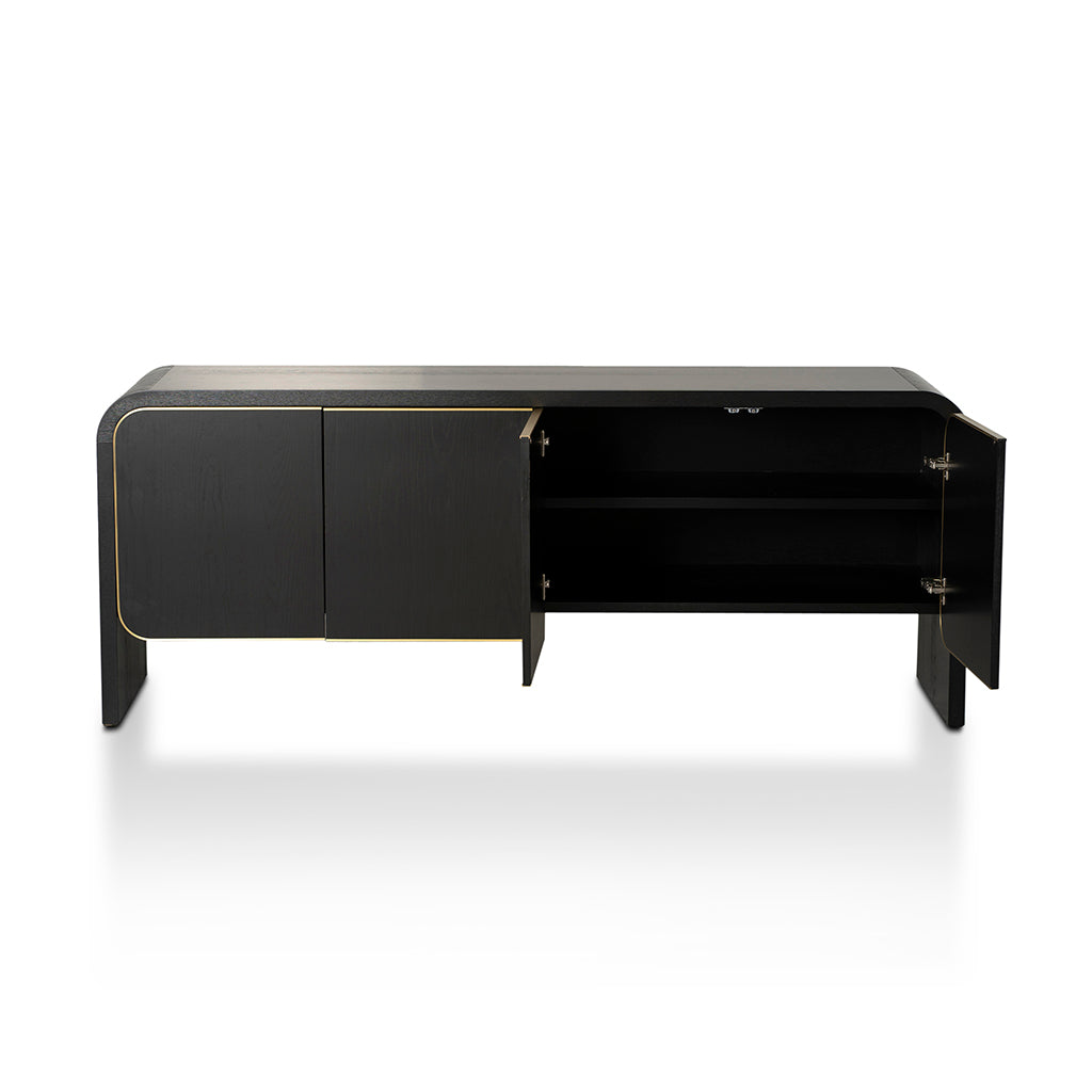2m Modena Buffet Unit - Textured Espresso Black
