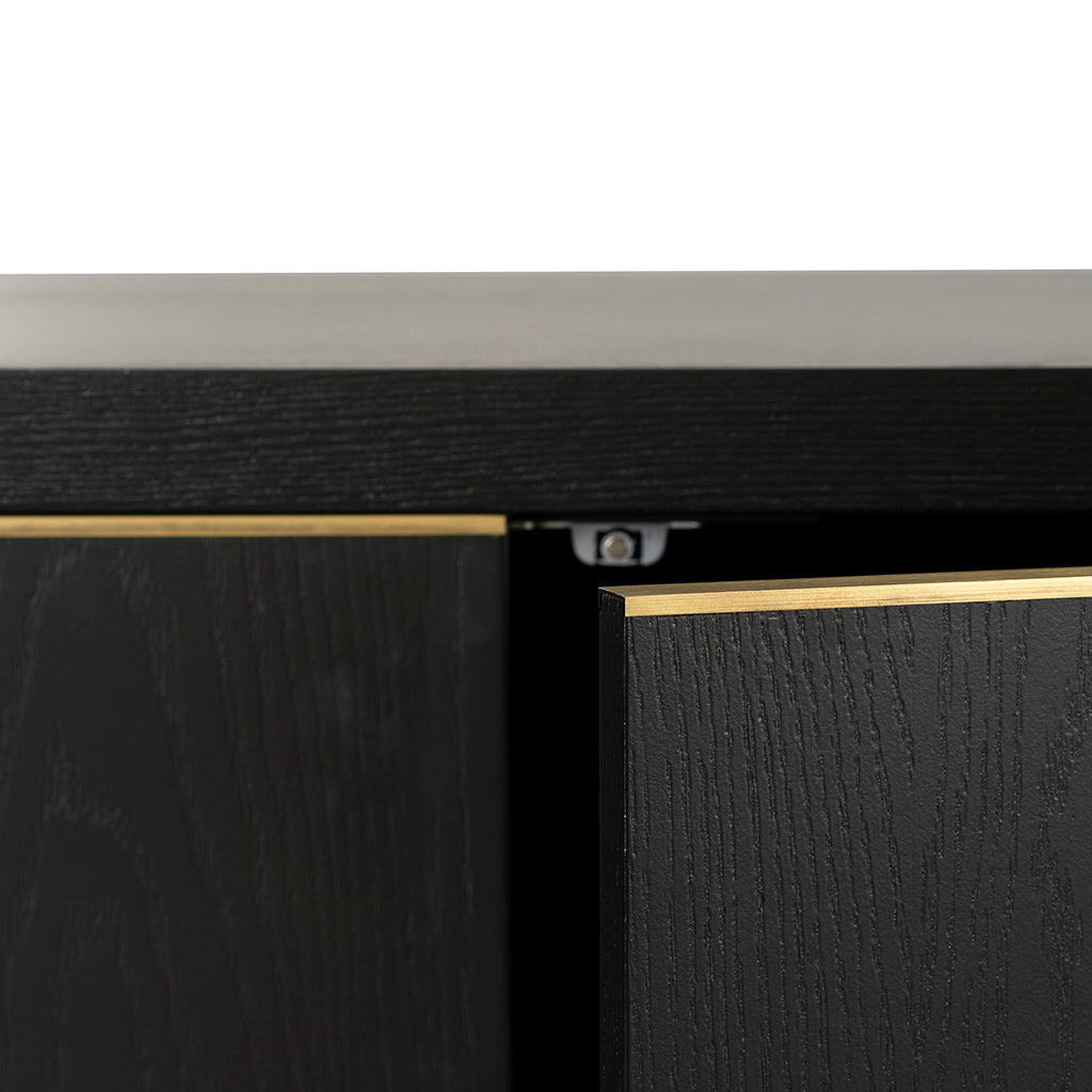 2m Modena Buffet Unit - Textured Espresso Black
