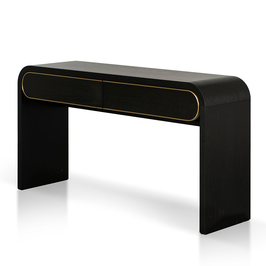 1.5m Ferrara Console Table - Textured Espresso Black