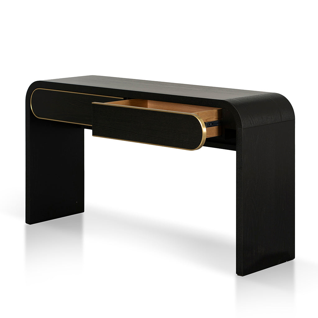 1.5m Ferrara Console Table - Textured Espresso Black