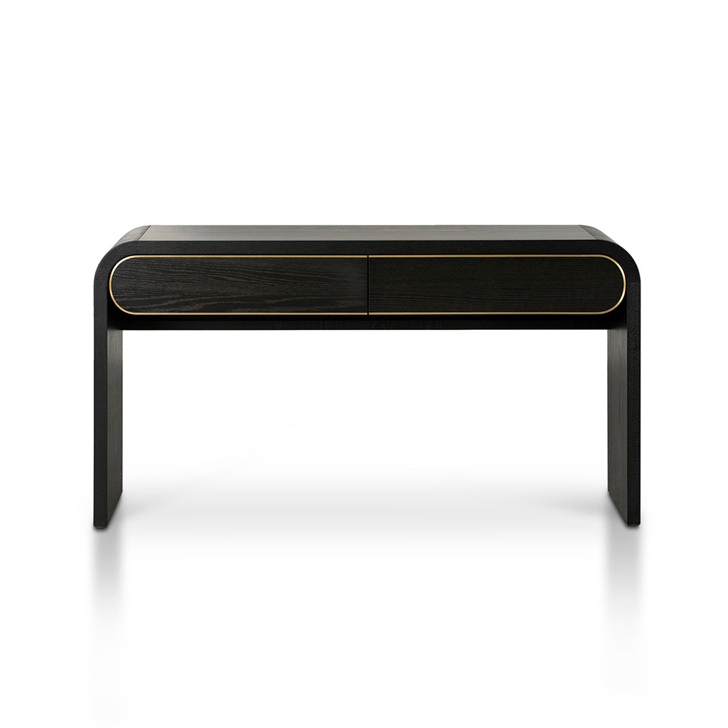 1.5m Ferrara Console Table - Textured Espresso Black
